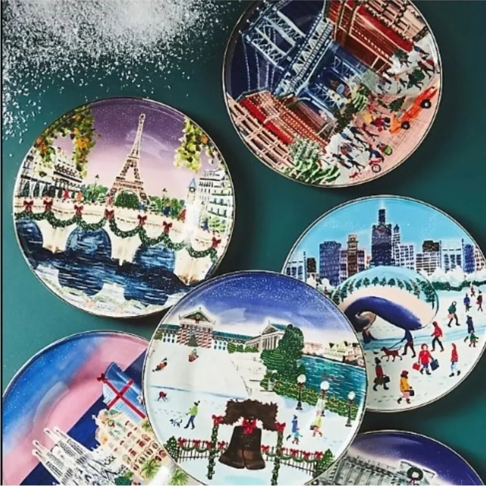 Anthropologie PARIS Holiday in the City Plate 2024